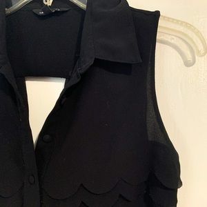 Little Black Collared Tank Top